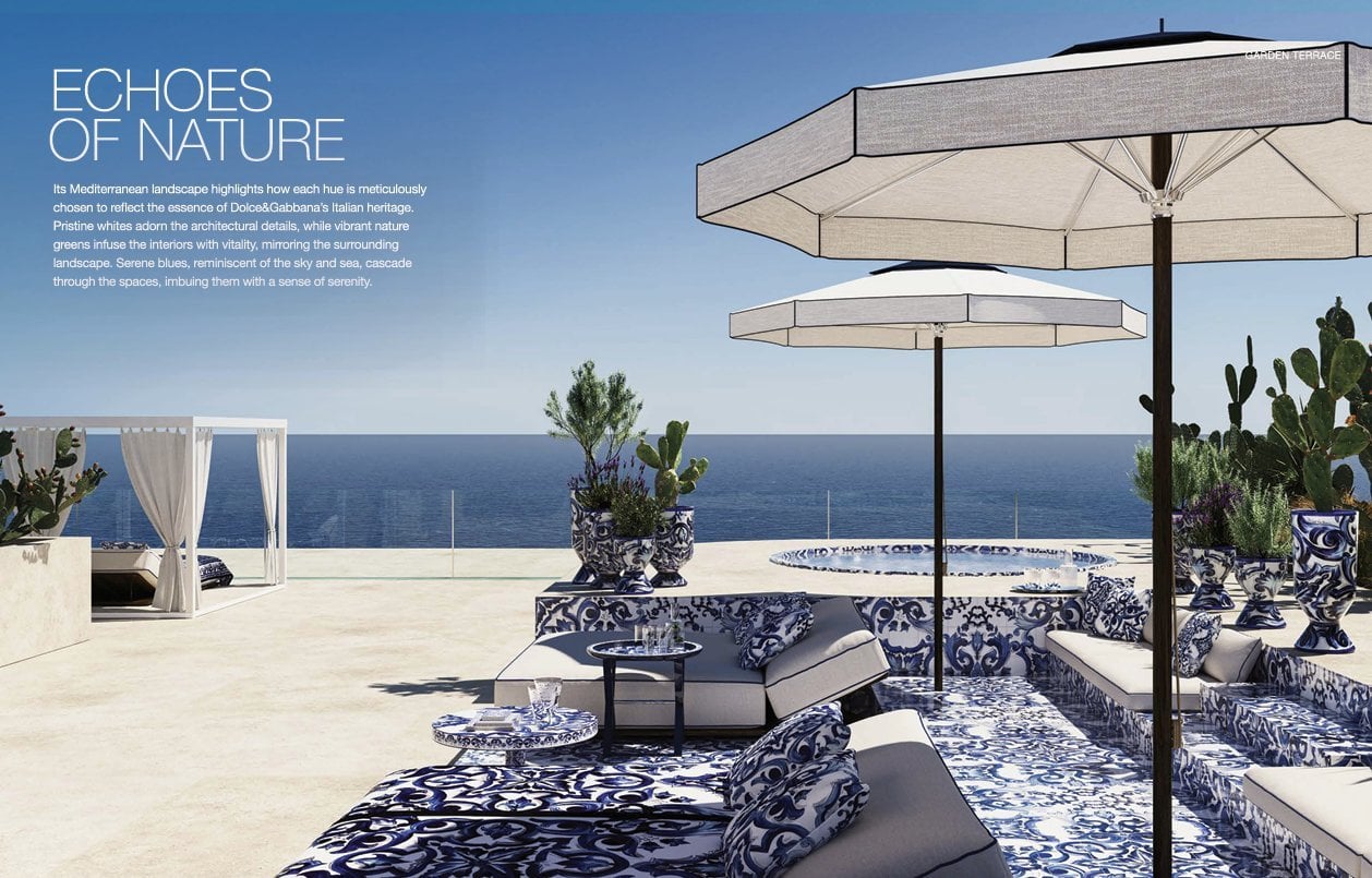 Garden terrace with sea view